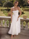High-End Women's Summer New Sexy Hollow Poneng Sling Dress French Temperamental Skirt Dress 68HZ