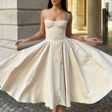 Sexy Dress Hottie Girl Sexy V Tie Sling Mid-Long Dress To The Waist Show Skinny Back Dress Dress Woman 68HZ