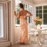 2024 Summer New Women's Clothing Laminated V-Neck Lotus Leaf-Side Dress 68HZ
