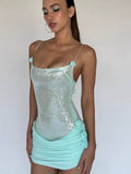 High-End Women's Sexy Perspective View Of The Sling Dress With The Temperament Of The Dress Body Flowers 68HZ