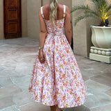 Women's Dress Dress Sling Skirts With Sweet And Spicy Long Skirts Summer Floral Dress 68HZ