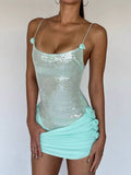 High-End Women's Sexy Perspective View Of The Sling Dress With The Temperament Of The Dress Body Flowers 68HZ