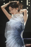 Evening Dress Women 2024 New Design Sense Of Niche Annual Meeting Host Fishtail Show Solo Performance Of Senior Sense Female 68HZ