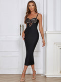 Hot Wish Femininity Sling Lace Ribbon Banded Dress 68HZ