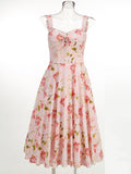 Hot Sale Of New Sexy Slings Print Dress Mid-Length Dress High-End Temperament Thin Tie Dress Dress Dress Dress 68HZ