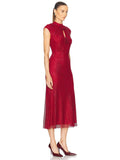 Exploding New Hot Women's Long Hot Diamond Sexy Flower Dress Dinner Dress Temperament Ass 68HZ