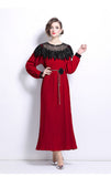 Women's Clothing 2024 New Heavy Industry Nail Polish Shiny Dress Temperament Lantern Sleeve Pressure Laminated Long Dress 68HZ