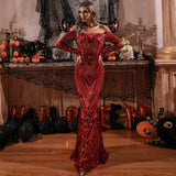 2024 New Temperament Glit Sexy Collar Dress Dress Party Dress Dress Dress 68HZ