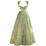 The Bridesmaid's Suit Slings Linden With Forked Temperament Sexy Evening Dress Lace Mesh Dress 68HZ