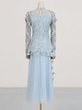 Temperament Famous Wind Two Sets 2025 Summer New Heavy Industry Embroidery Top Long Mesh Dress Dress Suit Woman 68HZ