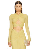 Spring New Women's Temperament Sexy Long-Sleeved T Ruth-Envested Dress Dress 68HZ
