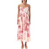 French Elegant Wind Girded Lumbar Dress 2025 New Fashion Print Slings With Skinny Dress Women's Summer 68HZ