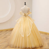 Champagne Dress Student Vocal Art Exam Performance Costumes Singing Puffed Skirts To Host The Annual Banquet Evening Dress 68HZ