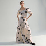 Korean Fashion And Leisure Two Sets 2025 Spring New High-Waisted Print Skirt Suit Women's Trend 68HZ