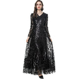 Heavy Industry Yellow Liliu Sexy V-Necked Banquet Long Dress Dresses New Women's Spring And Autumn 2025 68HZ