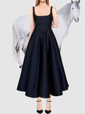 French Hepburnian Niche Temperament Retro Sling Under Hem Pendulum Sling Dress Skirt Dress Tide 68HZ
