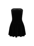 New Women's Dress Golden Velvet Sexy Bosom A-Dress Body-Dexed Winter Dress Tice Little Dress 68HZ