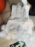 Early 2024 Early Autumn New Breast-Wear Three-Dimensional Flower Fluffy Dress French Dress Dress 68HZ