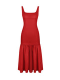 Women's Sexy Dress Red Sling Dress Spring Women's Dress Sexy Body-Body-In-Scks Mid-Length Dress 68HZ