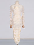 French Name Wind 2025 Spring New Fashion Fold Three-Dimensional Flower Top + Left Hip Skirt Suit Woman 68HZ