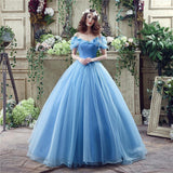 Cinderella At Fugitive Series Dress 2025 Summer Blue Simple Photo Photography Art Examination Performance Color Yarn 68HZ
