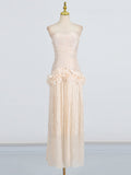 French Small Scented Bra Dress Dress 2025 New Niche Splicing Wooden Ear Design Long Dress Women's Summer 68HZ
