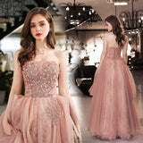One-×Ö Shoulder Ebay Evening Dress 2025 New High-End Atmospheric Pink Birthday Party Host Wedding Dress Dress Woman 68HZ