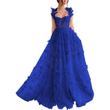 The Bridesmaid's Suit Slings Linden With Forked Temperament Sexy Evening Dress Lace Mesh Dress 68HZ
