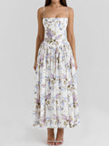 Hottie Sexy Print Sling Dress Summer Bodydressed Long Dress Temperament High-End Summer Beautiful Dress 68HZ