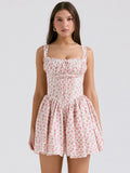 Women's Summer New Sexy Broken Flowers Hanging Dress Skirt Short Dress Dress Dress Pony Dress Dress 68HZ