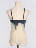 2025 Summer New Lace Splicing Sexy Sling + Fashion High-End Denim Shorts Two-Piece Set Of Women 68HZ
