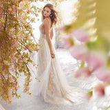 Wish Explosion Of New Lace Sexy V-Neck Sleeveless Wedding Dress Dress Dress Dress 68HZ