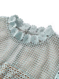 Spring High-End Heavy Industry Lace Embroidery Long Dress High-Waist Big-Name Design Sexy Dress SP 68HZ