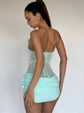 High-End Women's Sexy Perspective View Of The Sling Dress With The Temperament Of The Dress Body Flowers 68HZ