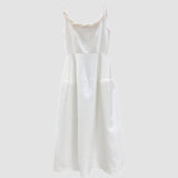 Simple Casual Style High-End Sling Dress 2025 New Sleeveless Waist Thin Design A-Character Dress Woman 68HZ
