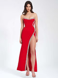 Heavy Industry Temperament Show The Figure Fish Bone Set With A Chest To Wrap The Waist Splicing Bag Fish Tail Dress Open The Bandage Dress Skirt 68HZ