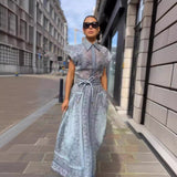 Station 2025 Autumn And Winter New Catwalk Printing Positioning Two Sets Of High-End Shirt Tops With Long Skirts 68HZ
