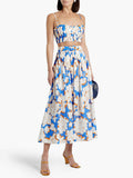 Fashion Holiday Style Set 2025 Summer New Printed Corset + High Waist Pressure Skirt Half-Body Dress Two-Case 68HZ
