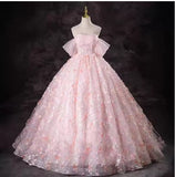 Super Fairy Evening Dress Pink Word Shoulder Vocal Piano Art Princess Ponpong Skirt Adult Ceremony Host Dress Dress 68HZ