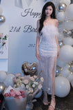 Evening Dress Dress Women's New Light Luxury Niche High-End Heavy Industry Nails High-End Birthday Dress Corset Dress 68HZ