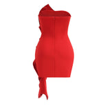 New Sexy Braided Small Dress Short Dress High-End Women's Decorative Glided Ribbon Dress 68HZ