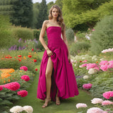 Tea Break French Beautiful Dress 2025 Spring New Breast-Skinny Folding Open Fork Dress Dress Woman 68HZ