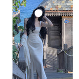 White Hanging Dress Girl With Dresses French Gentle Flavender Dresses 68HZ