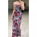 Evening Dress Banquet Bra Dress 2024 New Female Spring And Summer Senior Famous Woman Bubble Bubble Sleeve Birthday Dress 68HZ