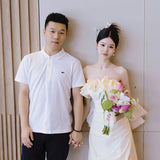 Korean-Style Light Wedding Dress 2024 New High-End Small And Small Mori Is Super Fairy Yarn Bosom Princess Style Engagement Dress 68HZ
