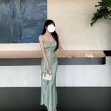 Temperament Sister Aesthetic Tailoring Lace Sling Dress Design Banquet Dress Dress No 68HZ