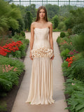 2025 Spring Collared Braid Slim Three-Dimensional Flowers With A Hip Bandage Dress Woman 68HZ