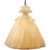 Champagne Dress Student Vocal Art Exam Performance Costumes Singing Puffed Skirts To Host The Annual Banquet Evening Dress 68HZ
