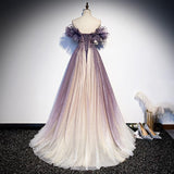 Purple Evening Dress 2025 New Summer Women's Elegance Elegance Long Chorus Performance Dress 68HZ