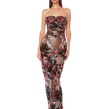 New Thoracic Mesh Senash Embroidery Prints Elegant Thin Women's Dress 68HZ